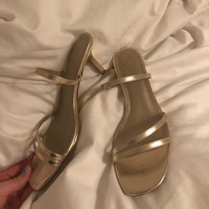 Slip golden heels size 9